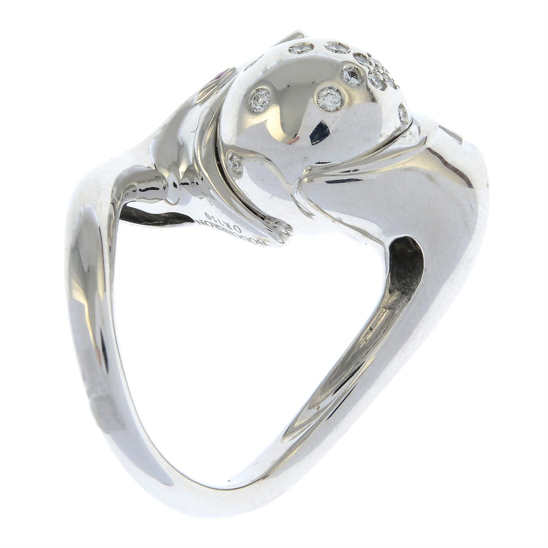 A brilliant-cut diamond snake 'Trouble' ring, by Boucheron. - Bild 4 aus 6