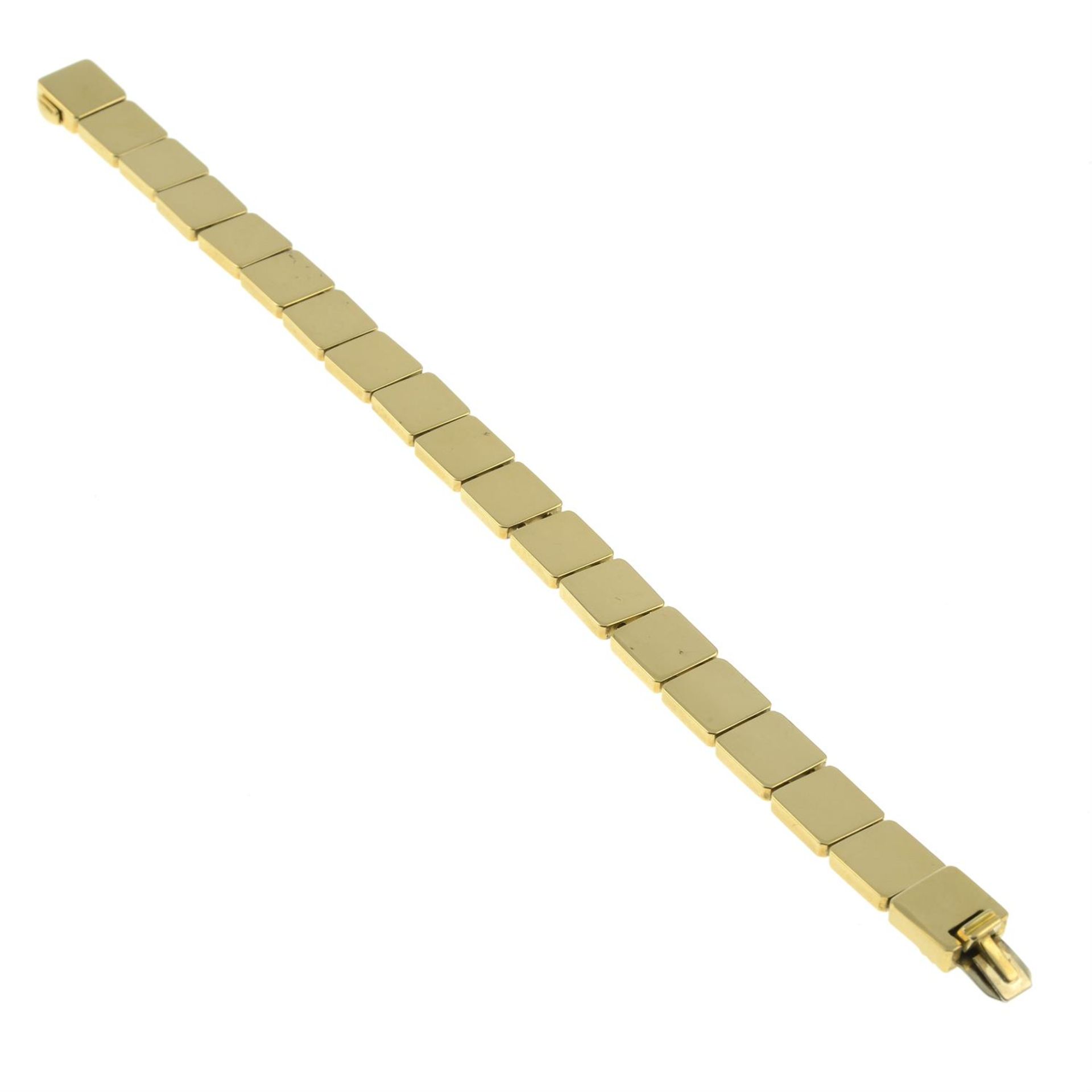 An 18ct gold square tile-link bracelet, by Tiffany and Co. - Image 4 of 5
