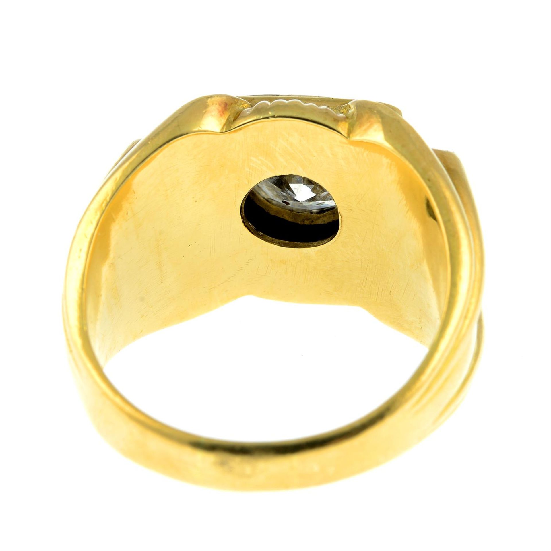 A gentleman's 1960s 18ct gold diamond single-stone ring, by Kutchinsky. - Bild 4 aus 5