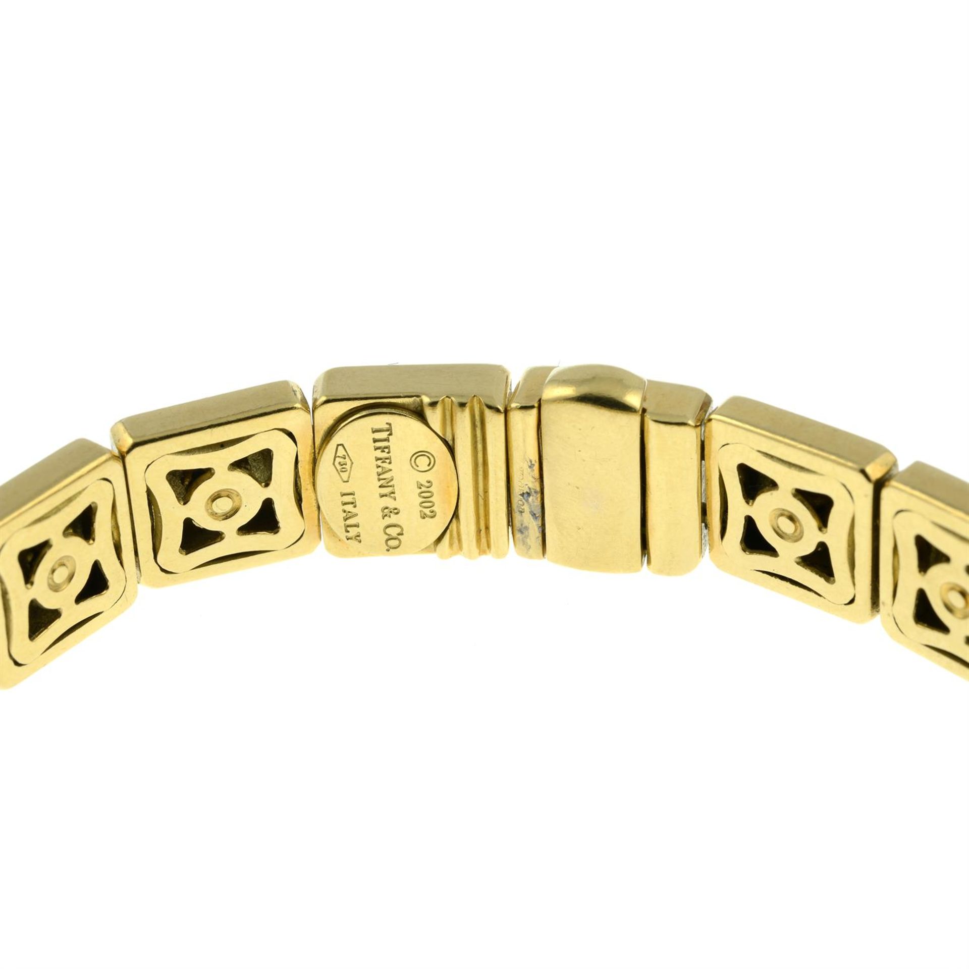 An 18ct gold square tile-link bracelet, by Tiffany and Co. - Image 3 of 5
