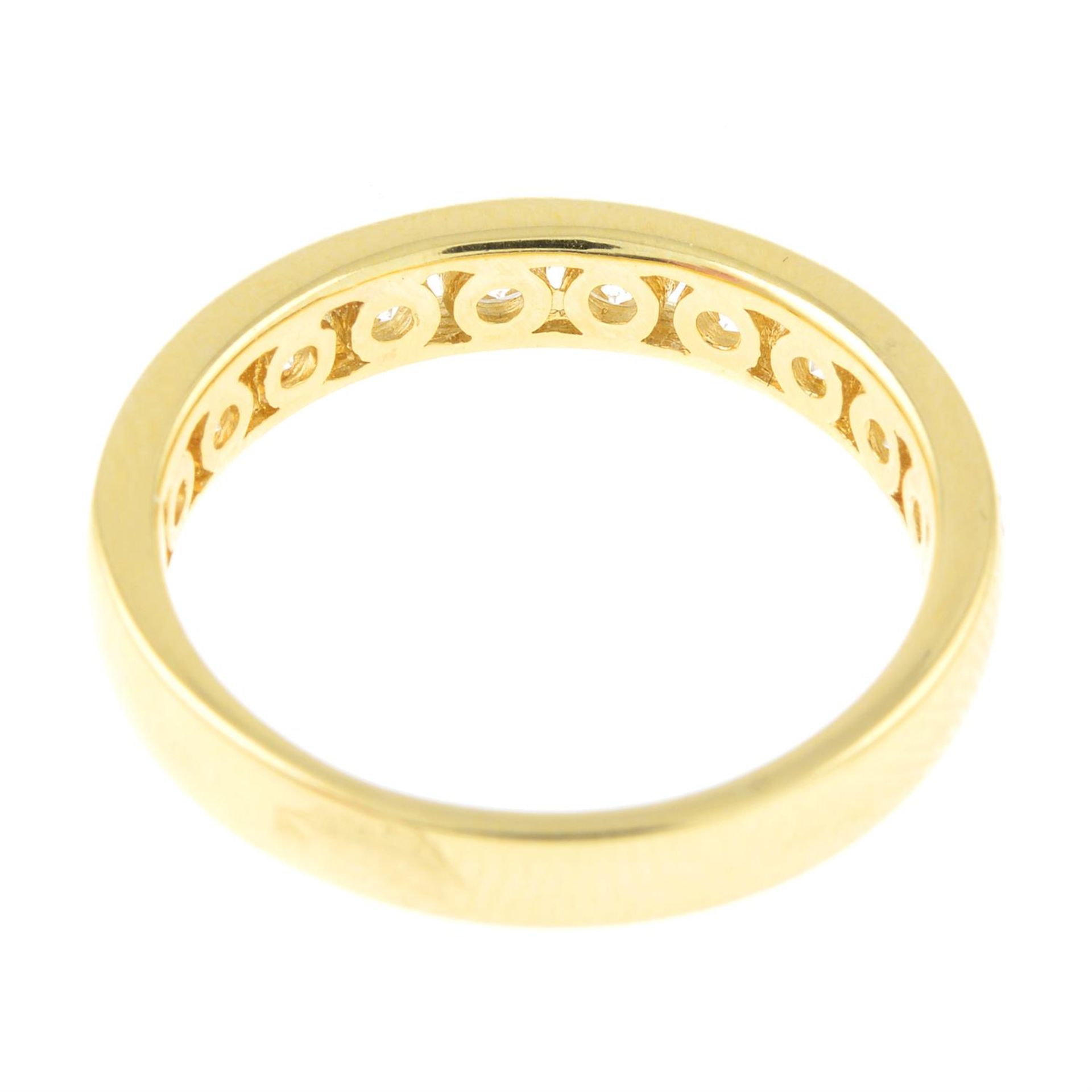 An 18ct gold brilliant-cut diamond half eternity ring. - Image 2 of 2