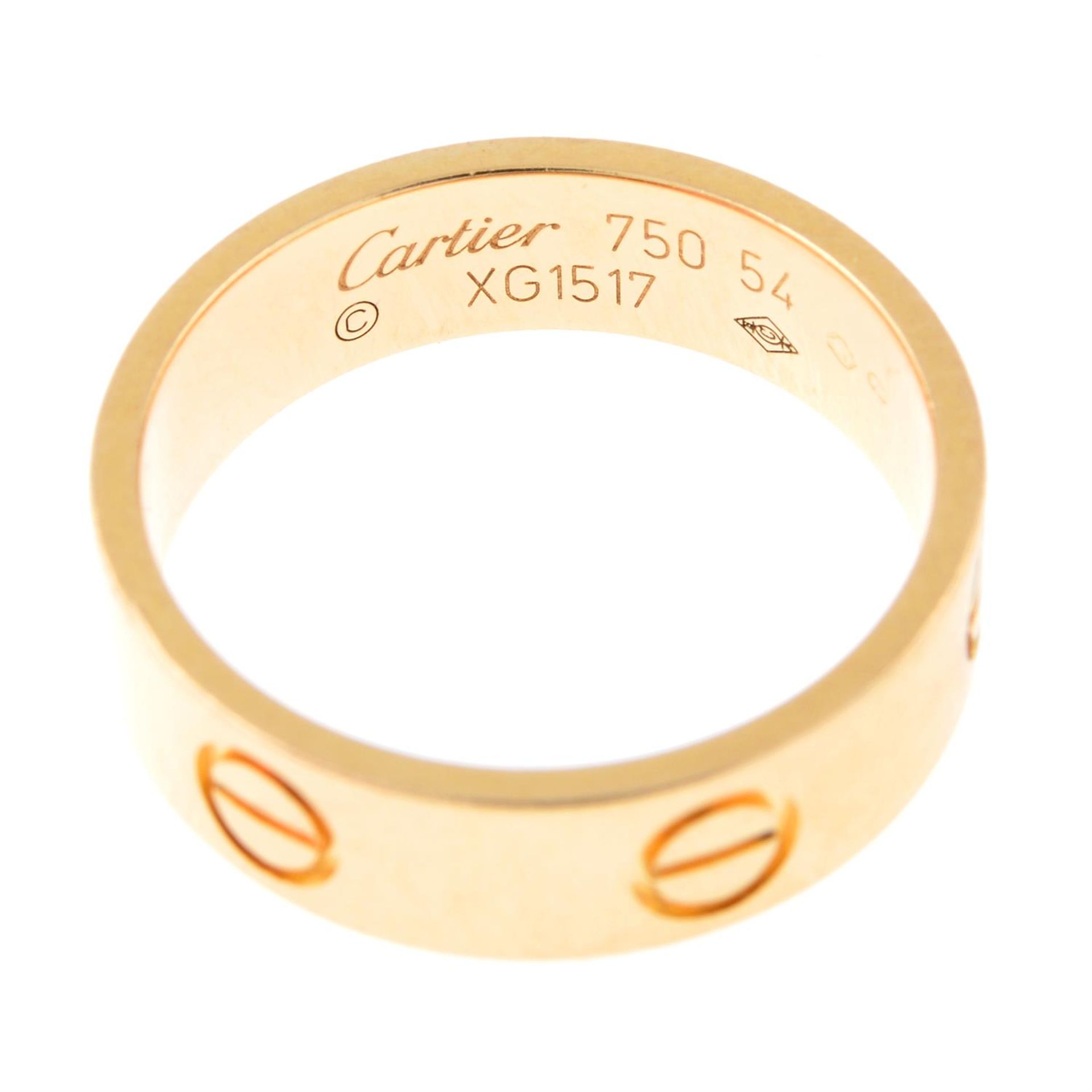 An 18ct gold 'Love' ring, by Cartier. - Bild 2 aus 2