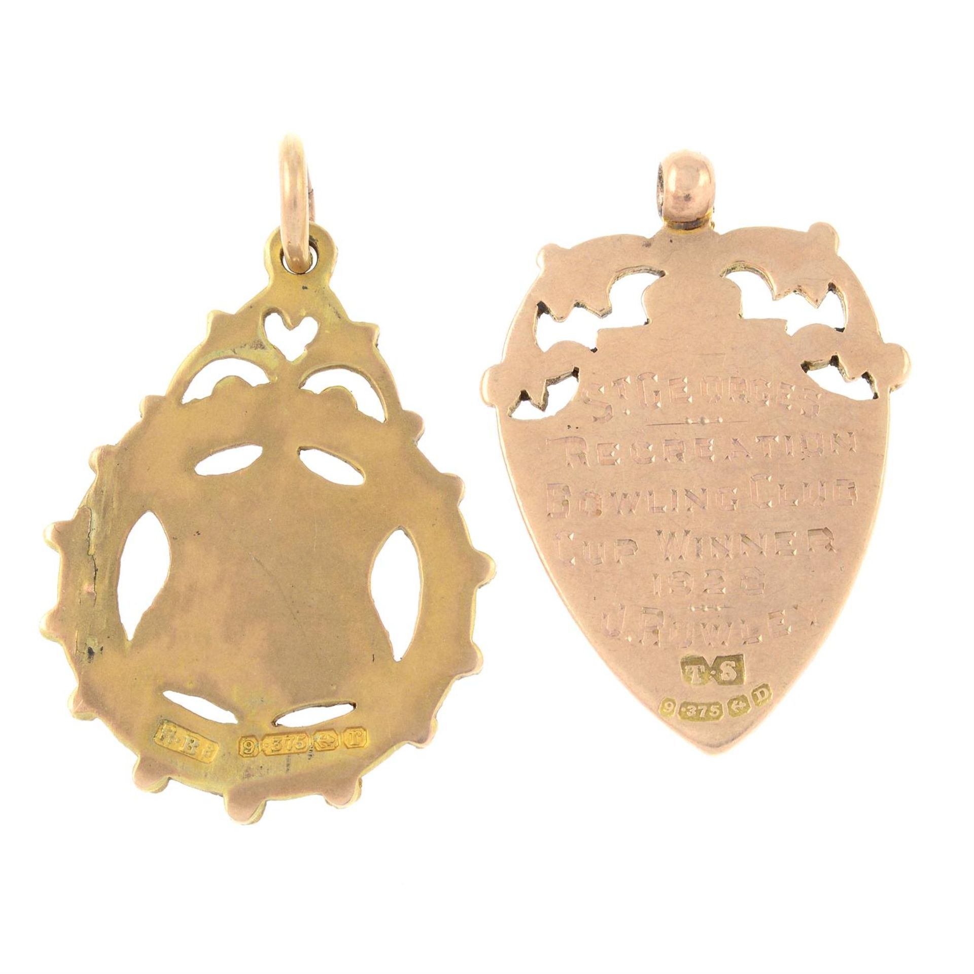 Two early 20th century 9ct gold medals. - Image 2 of 2