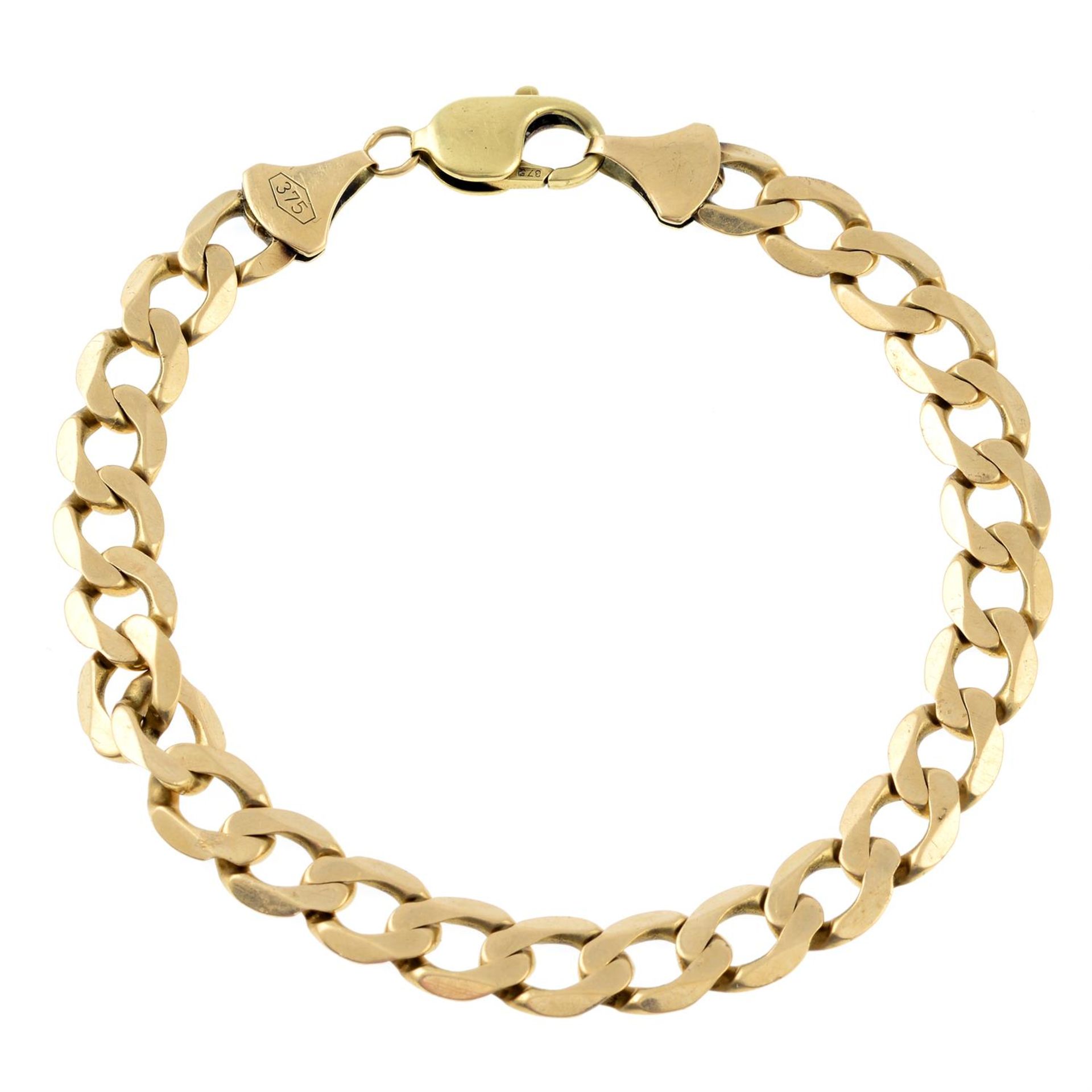 (68692) A 9ct gold curb-link bracelet.