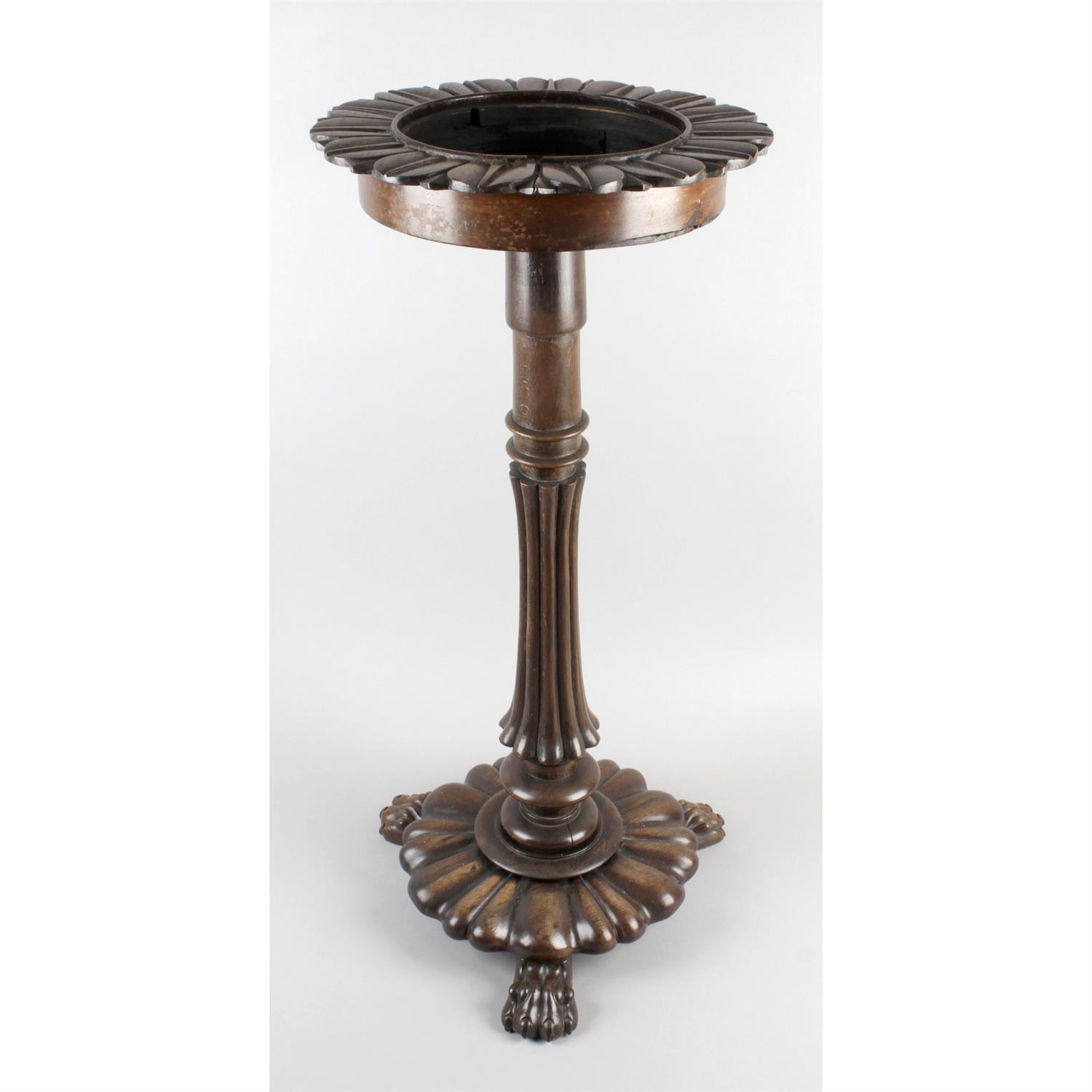 A 19th century mahogany pedestal table.