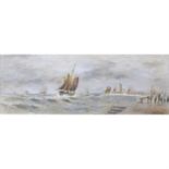 T. B Hardy (1842 - 1897), "Calais Harbour", signed watercolour