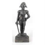 A black painted cast iron door stop modelled as the Duke of Wellington.