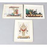 A selection of 19th to 20th century Indian school paintings.