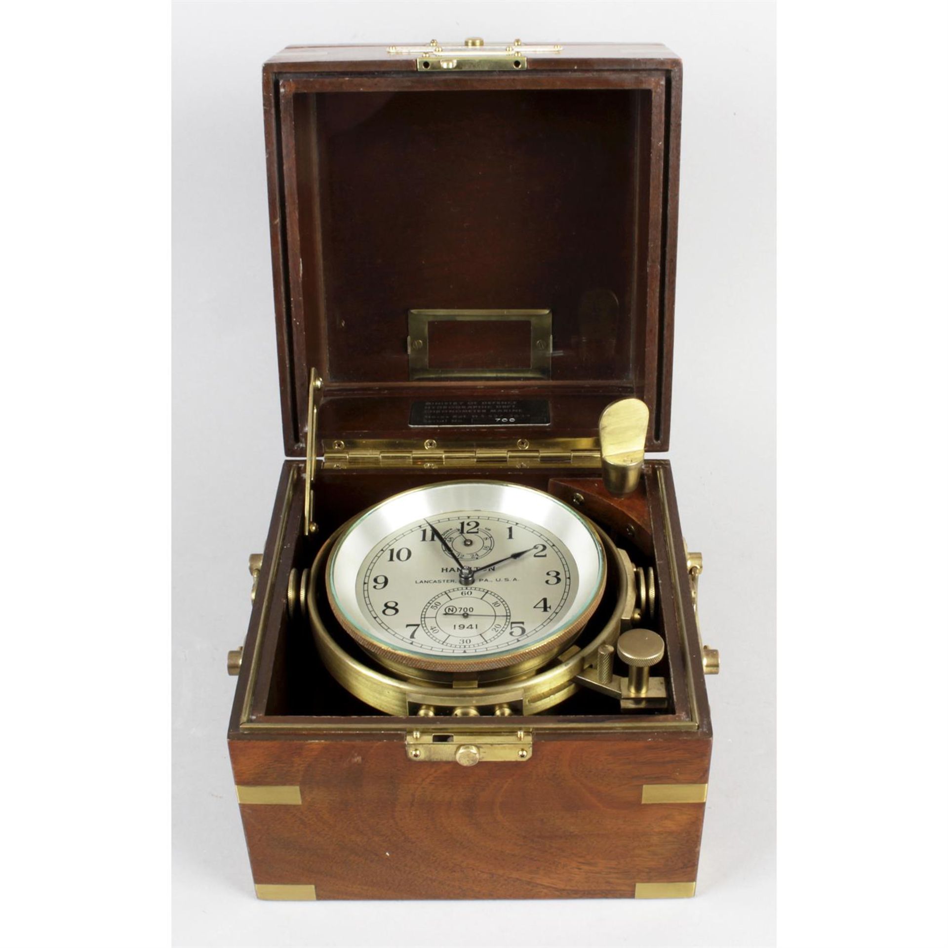 A Hamilton 21 48hour marine chronometer.