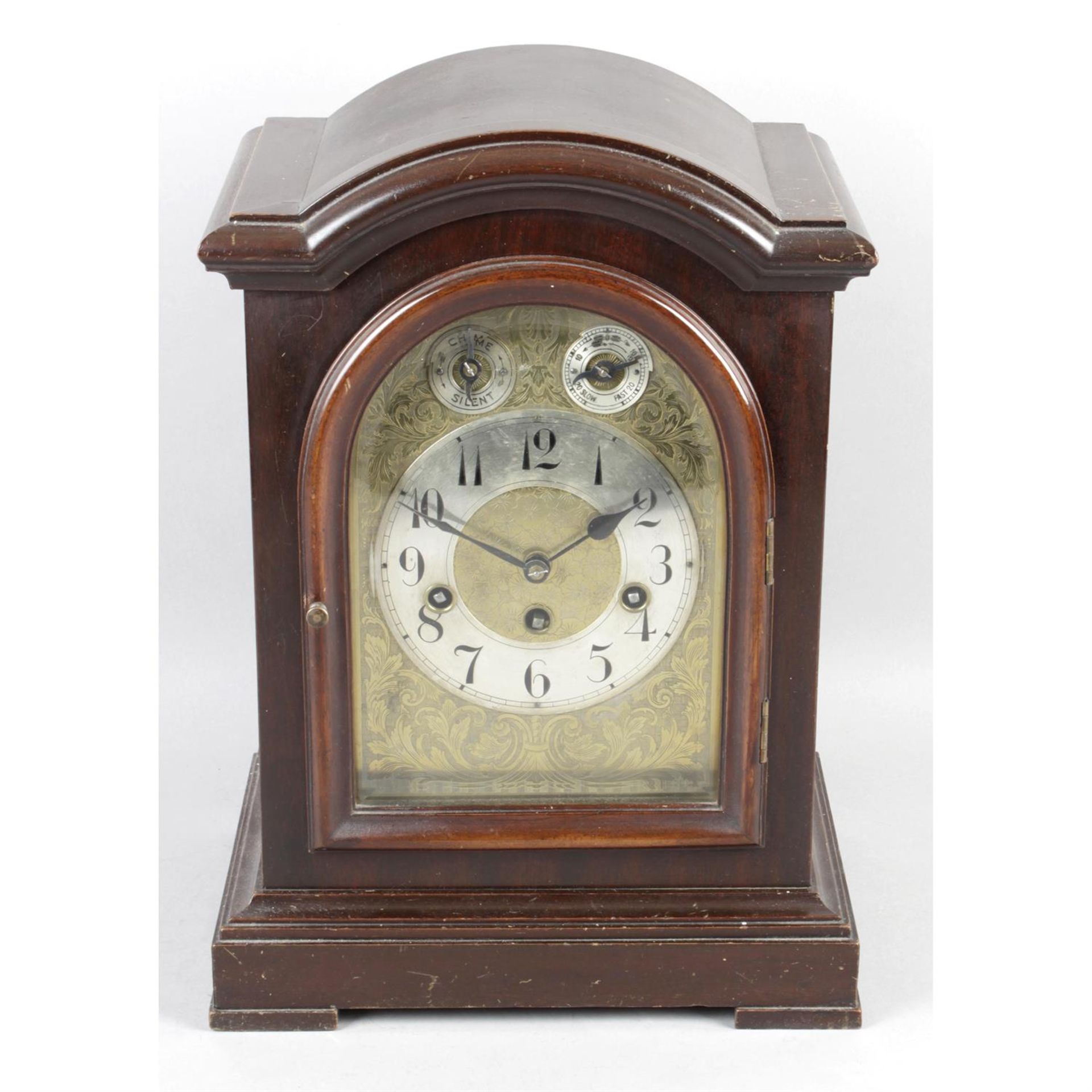 An early 20th century bracket style mantel clock.