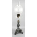 A Victorian oil lamp.