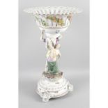 A late 19th century Continental porcelain table centre piece.