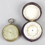 An Adie & Son combined compensated pocket barometer and thermometer.