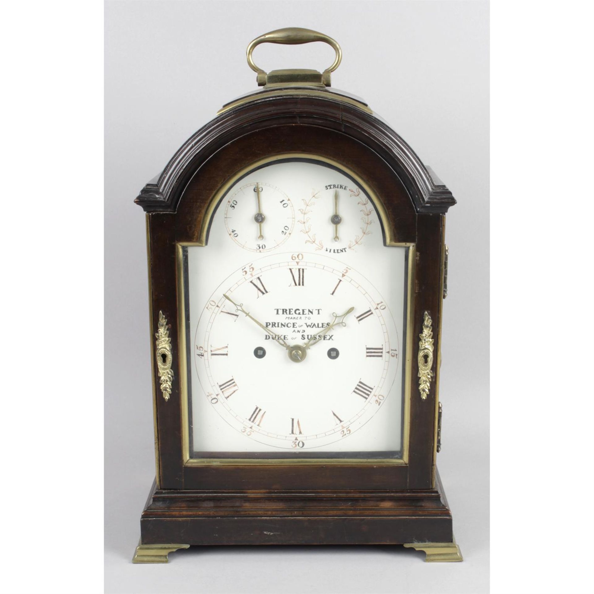 An early 19th Century Bracket clock, the dial marked "Tregent"