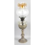 A Victorian oil lamp.