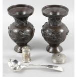 A mixed selection of assorted items to include a pair of early 20th century Oriental vases,