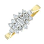 An 18ct gold pave-set diamond cluster ring.