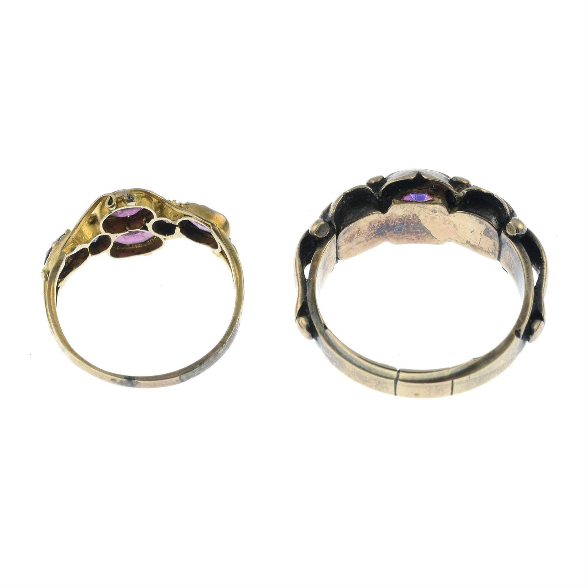 Two gem-set rings. - Bild 2 aus 2