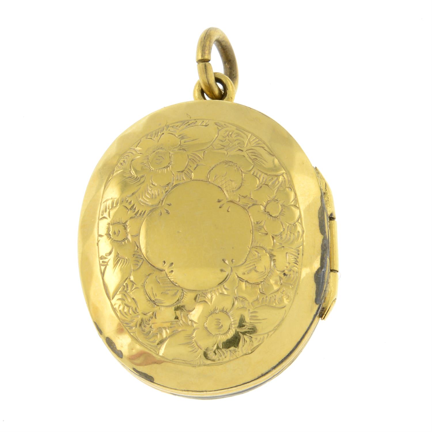 A late Victorian enamel Greek motif locket. - Image 2 of 2