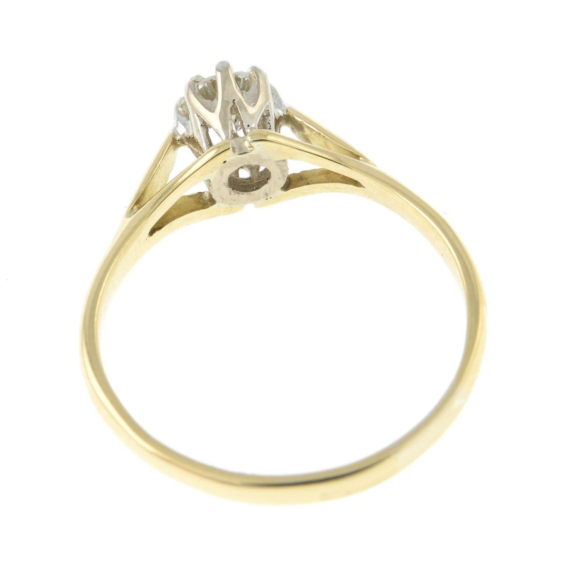 A diamond single-stone ring. - Image 2 of 2