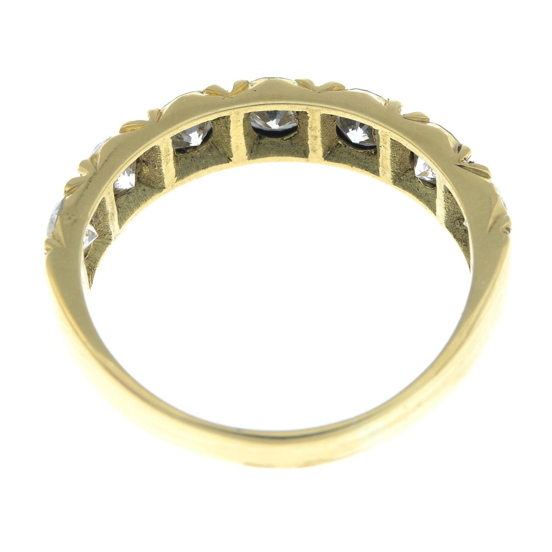 A brilliant-cut diamond half eternity ring. - Image 2 of 2