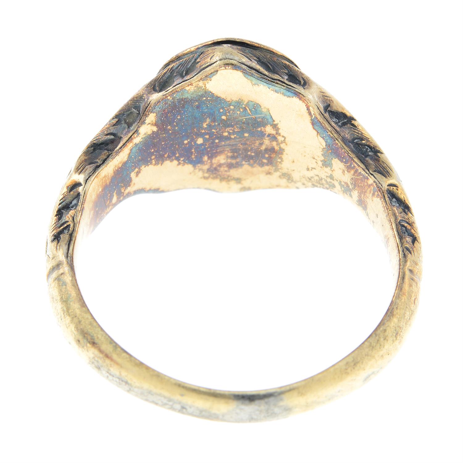 A late 19th century turquoise dress ring. - Image 2 of 2