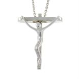 A crucifix pendant, with chain, by Elsa Peretti, for Tiffany & Co.