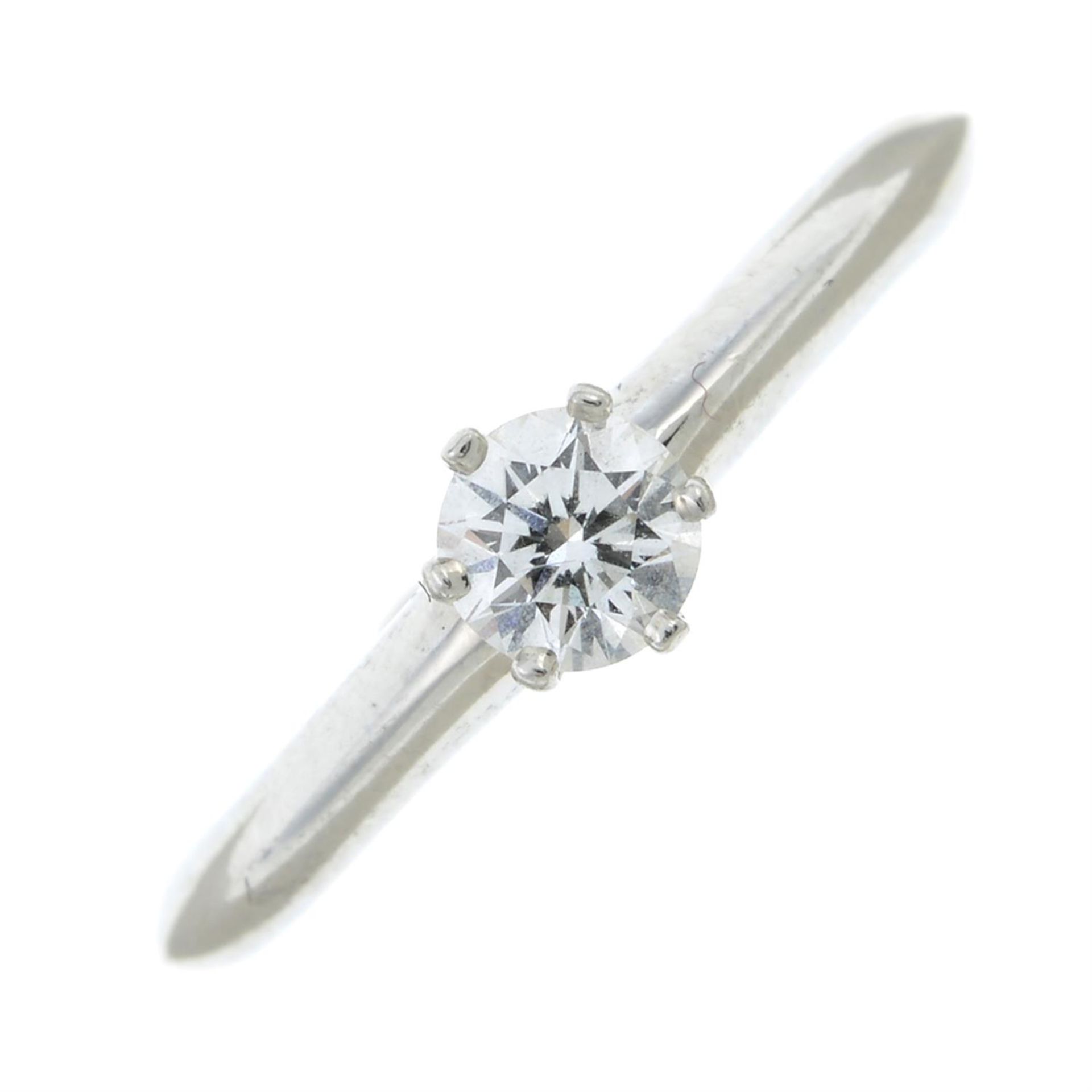 A brilliant-cut diamond single-stone ring, by Tiffany & Co.