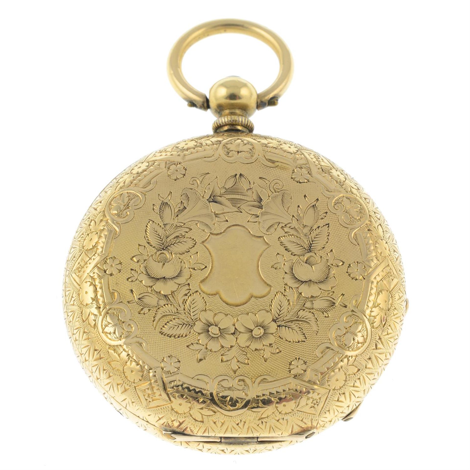 A late 19th century 18ct gold pocket watch. - Image 2 of 2