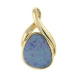 A 14ct gold opal doublet pendant.