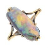 An early 20th century 9ct gold opal single-stone ring.