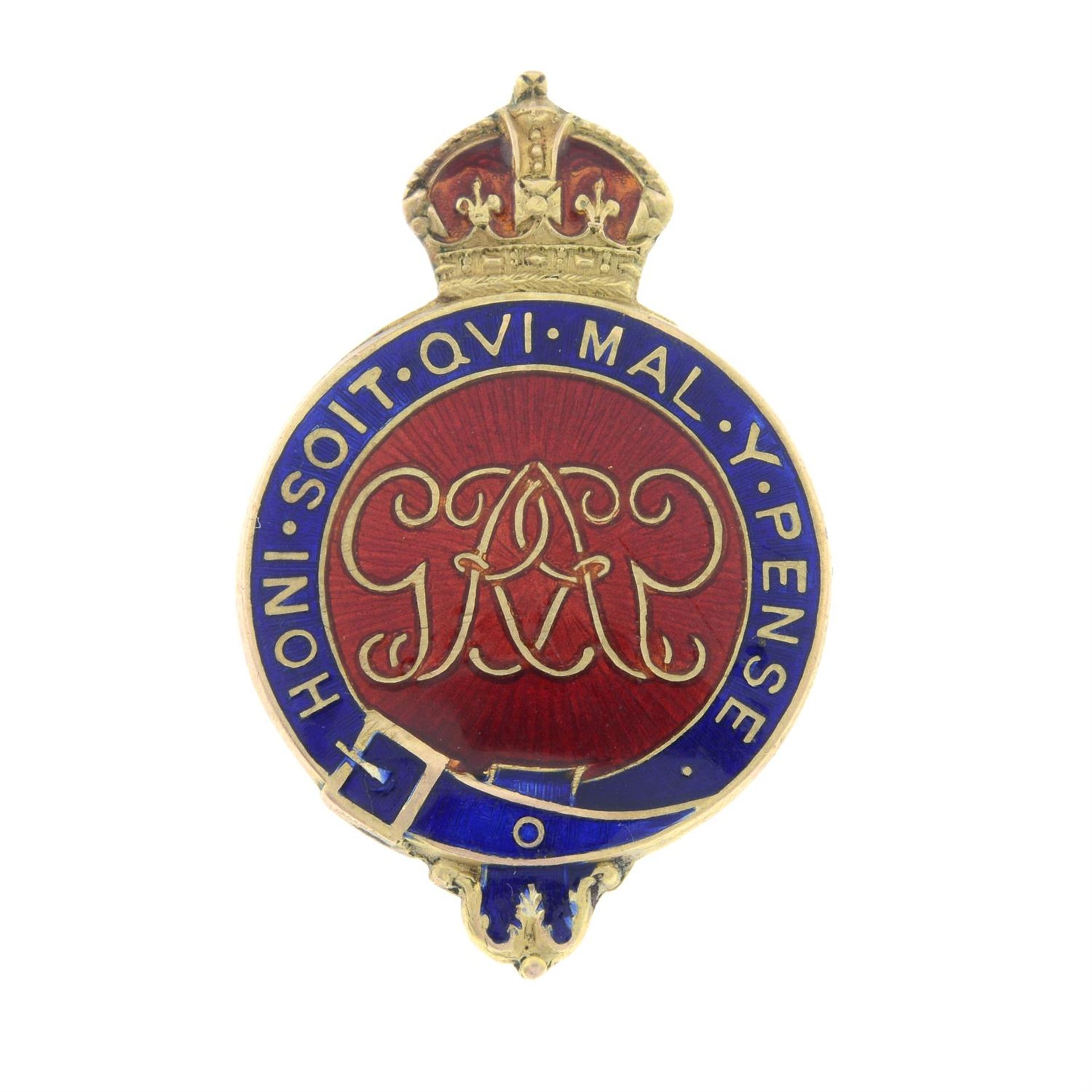 An early 20th century gold enamel 'Order of the Garter' brooch.