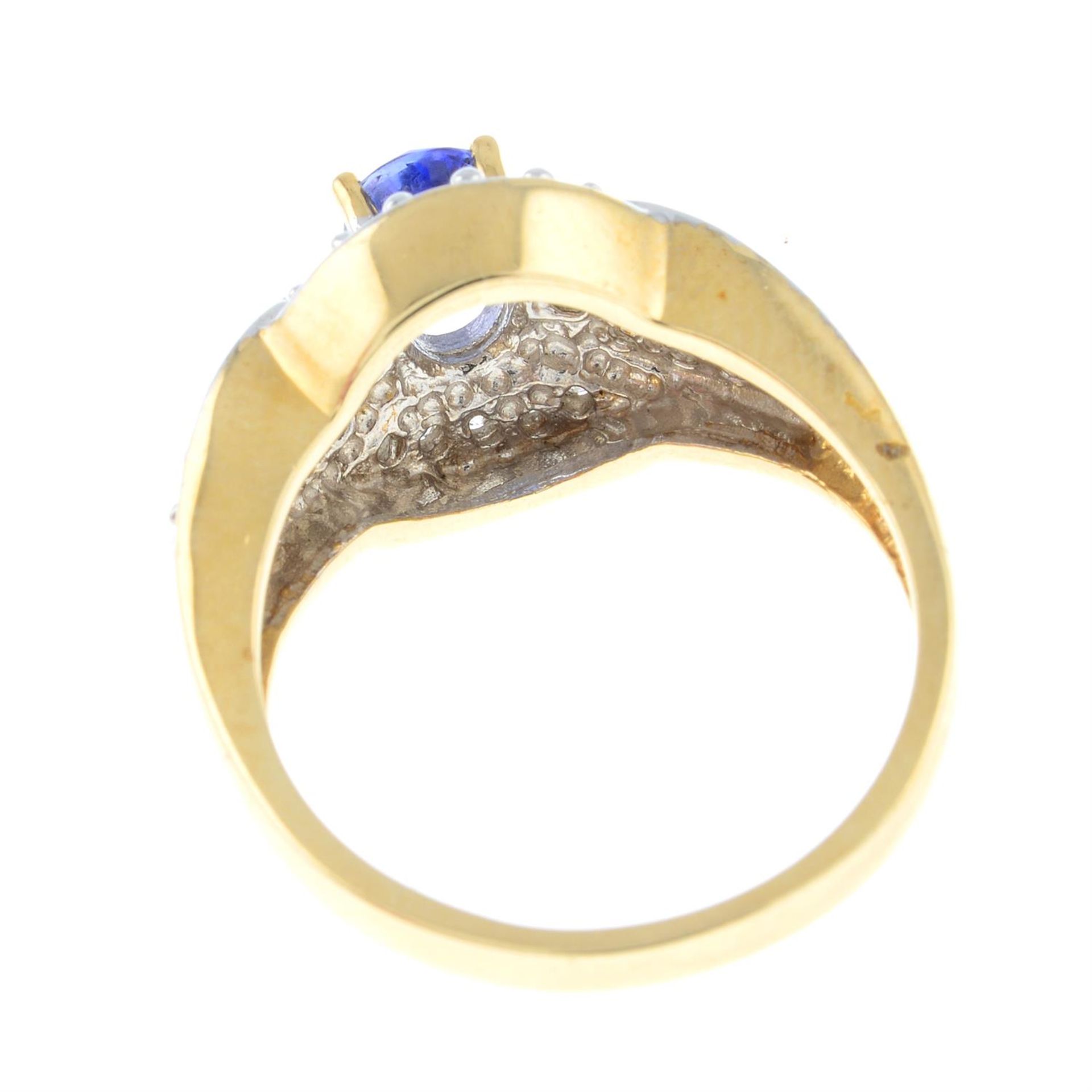 A sapphire and diamond dress ring. - Image 2 of 2