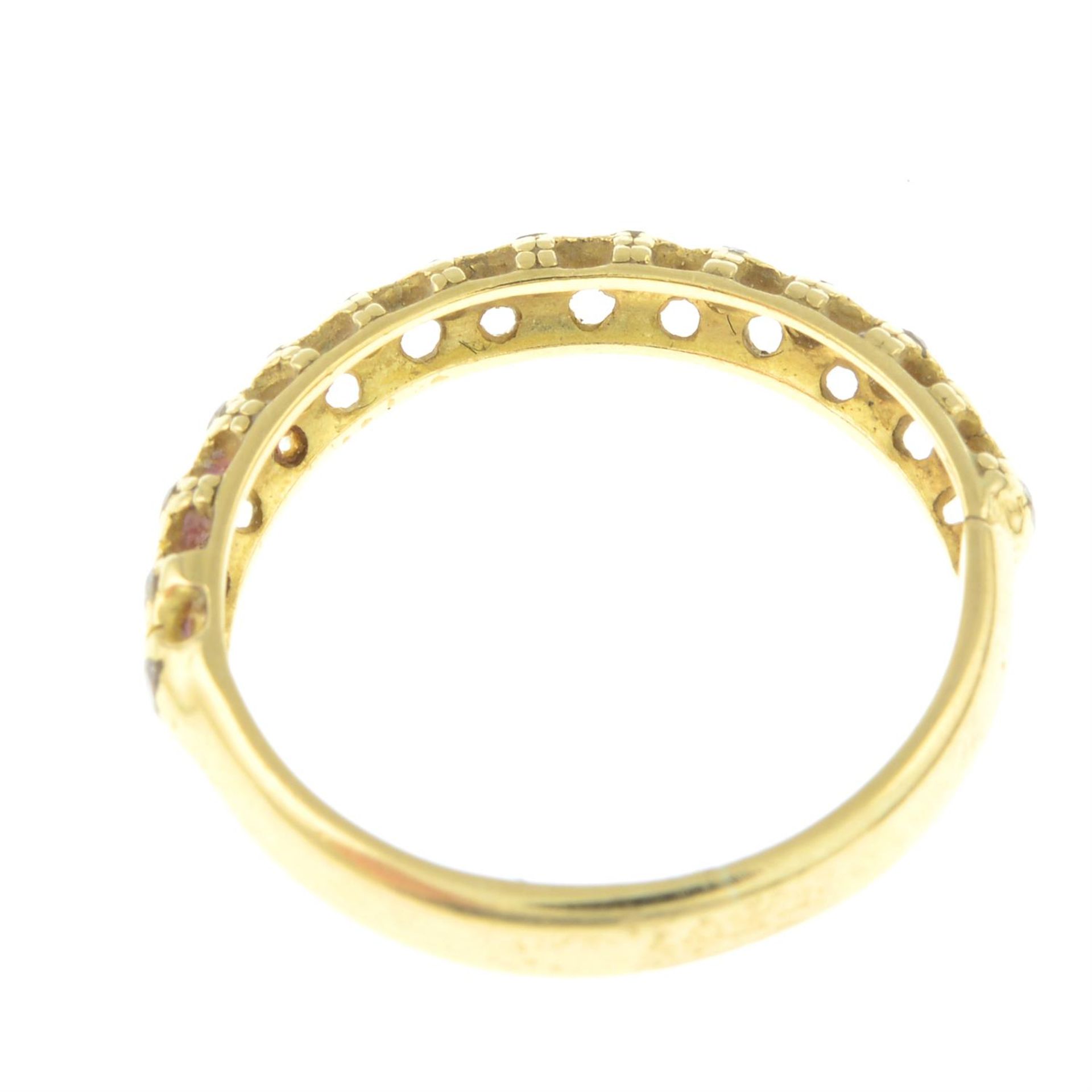 An 18ct gold brilliant-cut diamond half eternity ring. - Image 2 of 2