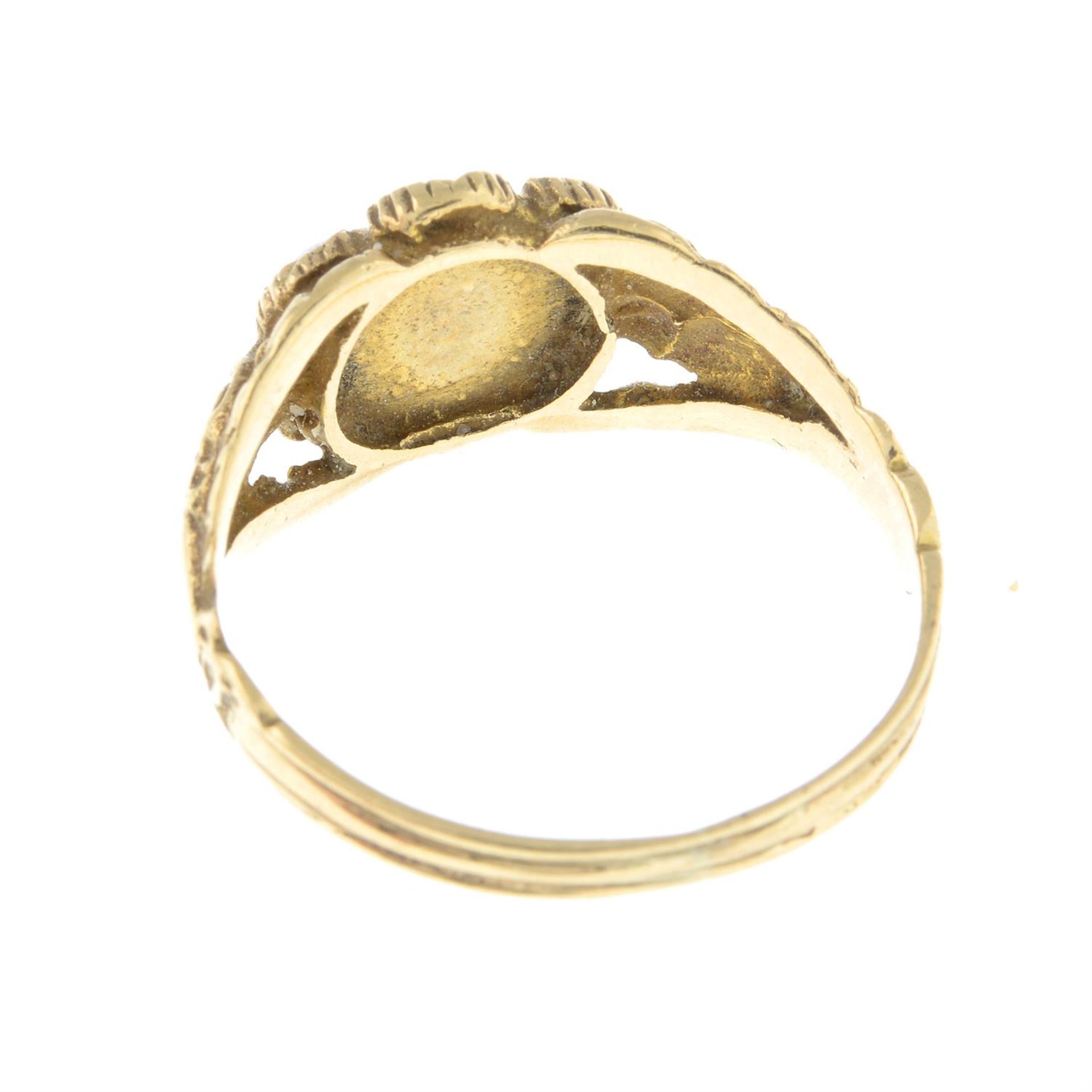 A 1960's 9ct gold split pearl floral cluster ring. - Image 2 of 2