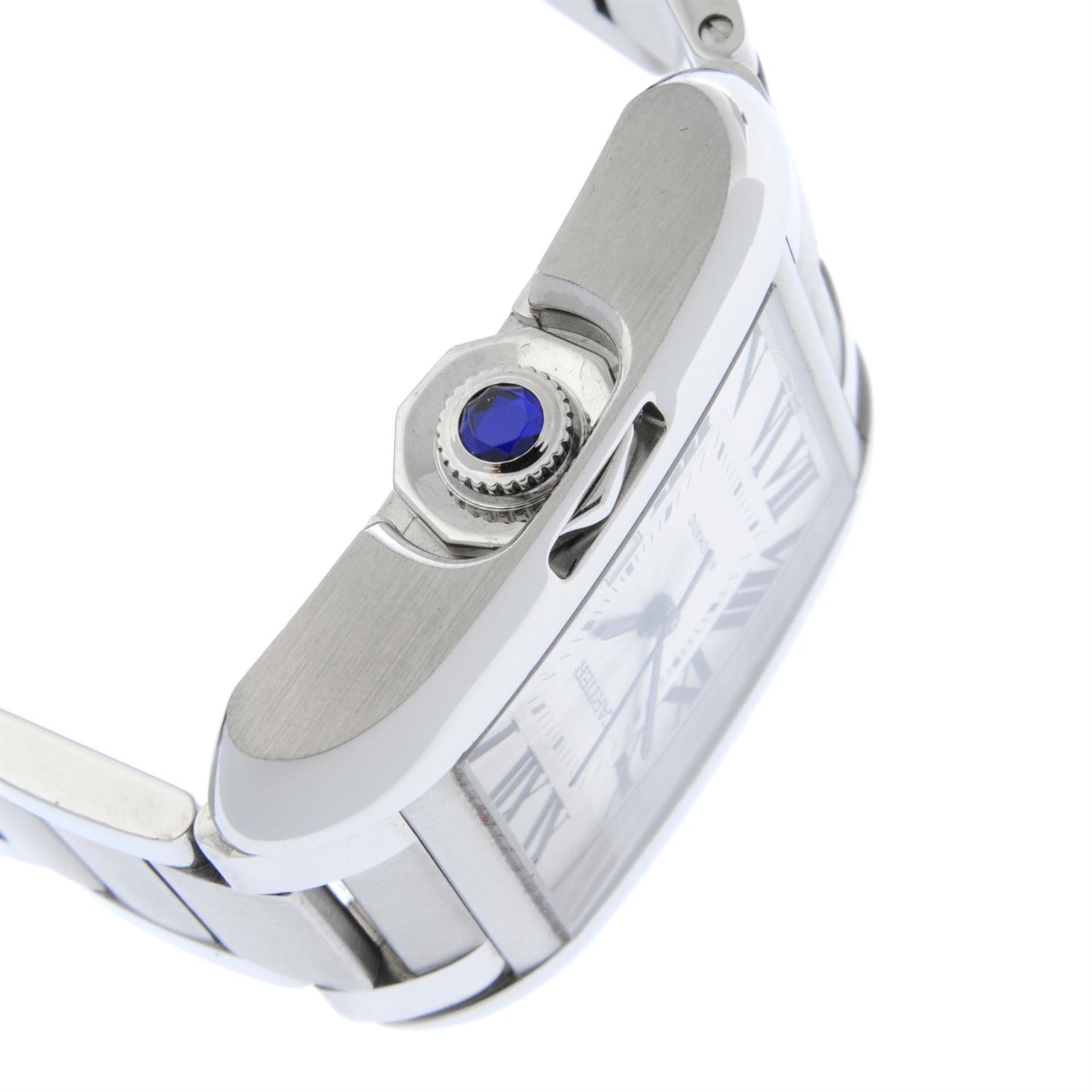CARTIER - a stainless steel Tank Anglaise bracelet watch, 30mm. - Bild 3 aus 5