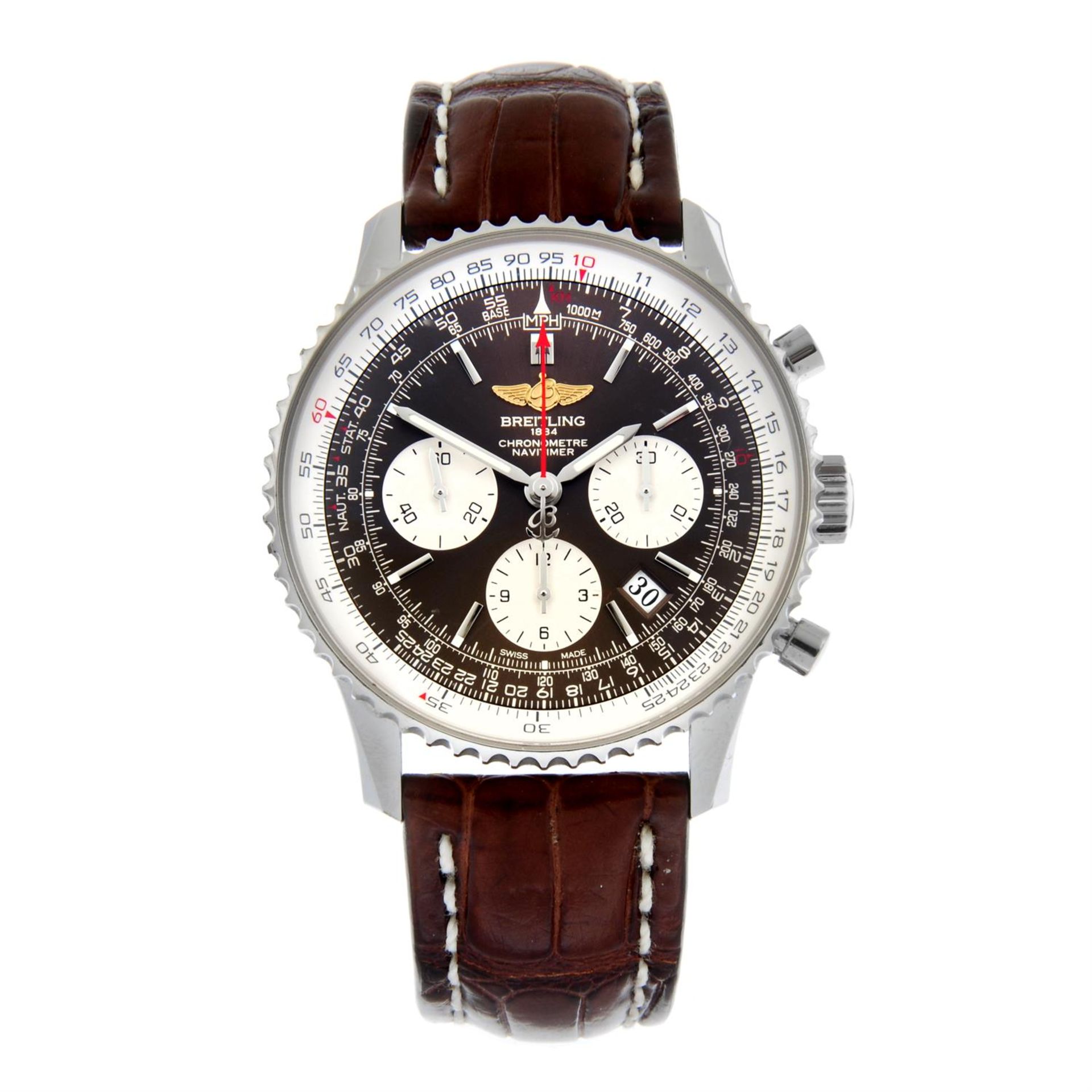 BREITLING - a limited edition stainless steel Navitimer chronograph wrist watch, 42mm.