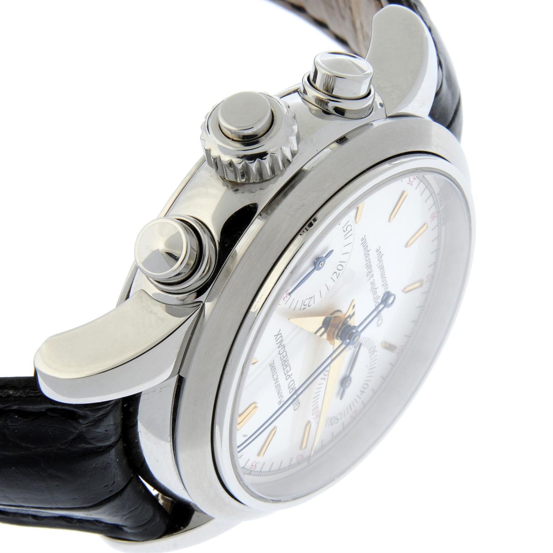 GIRARD-PERREGAUX - a stainless steel Rattrapante chronograph wrist watch, 38mm. - Image 3 of 6