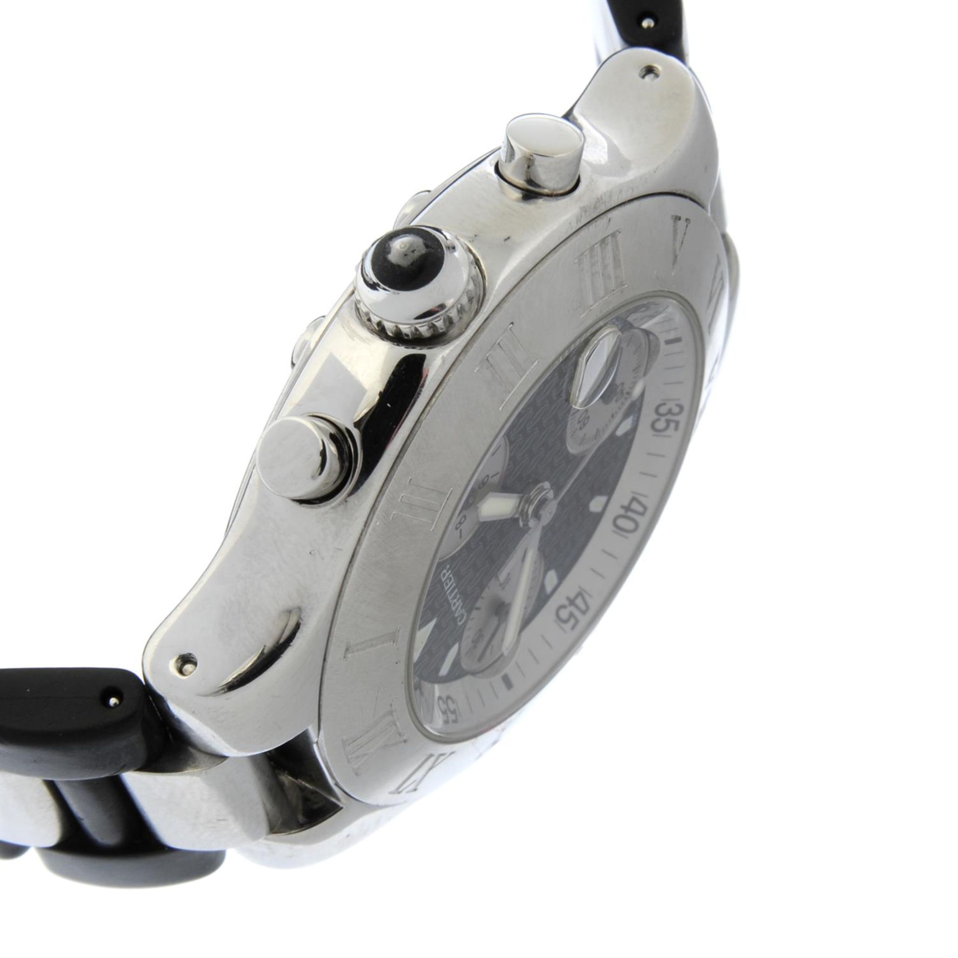 CARTIER - a stainless steel Chronoscaph 21 chronograph bracelet watch, 38mm. - Image 3 of 6