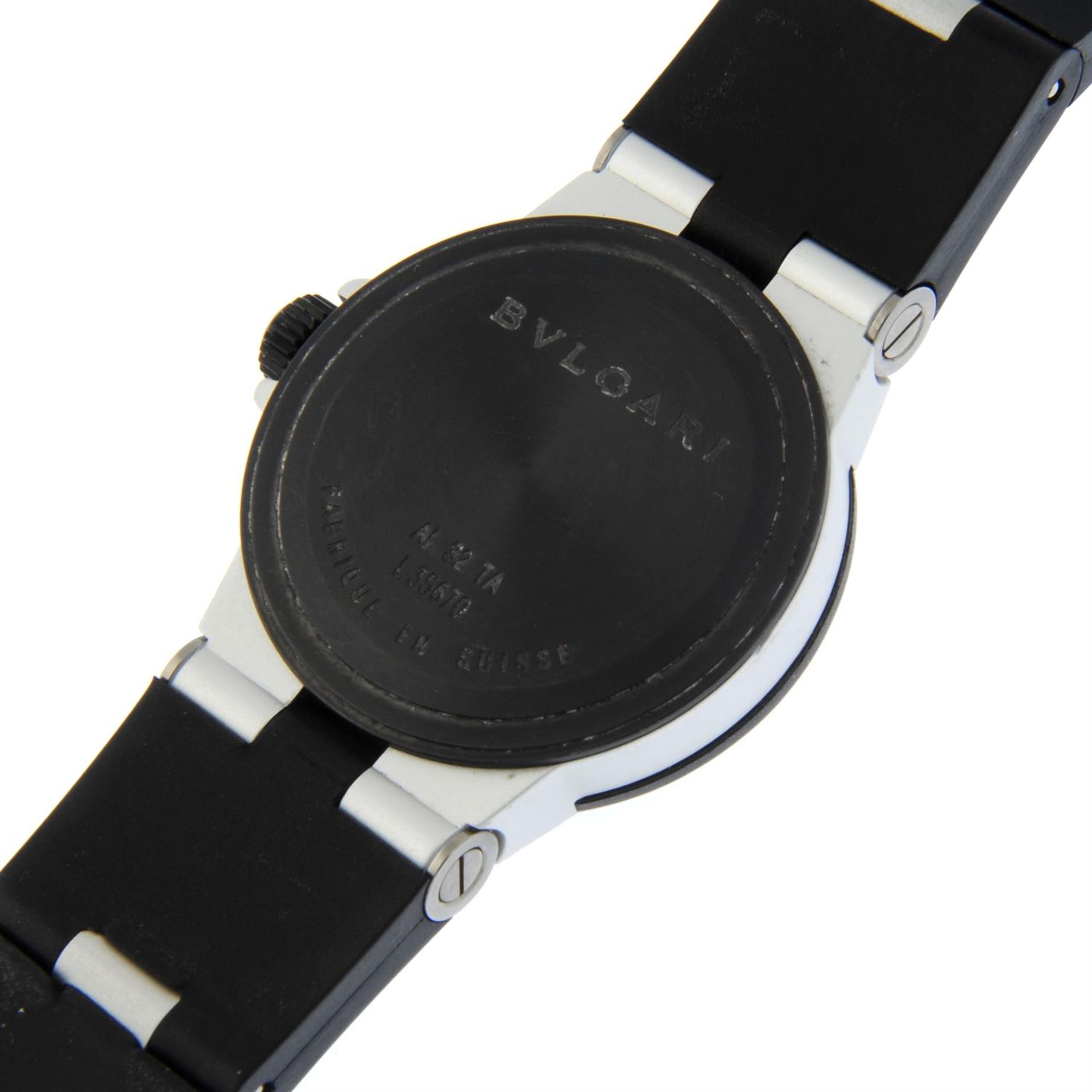 BULGARI - a bi-material Aluminium Diagono wrist watch, 32mm. - Image 4 of 6