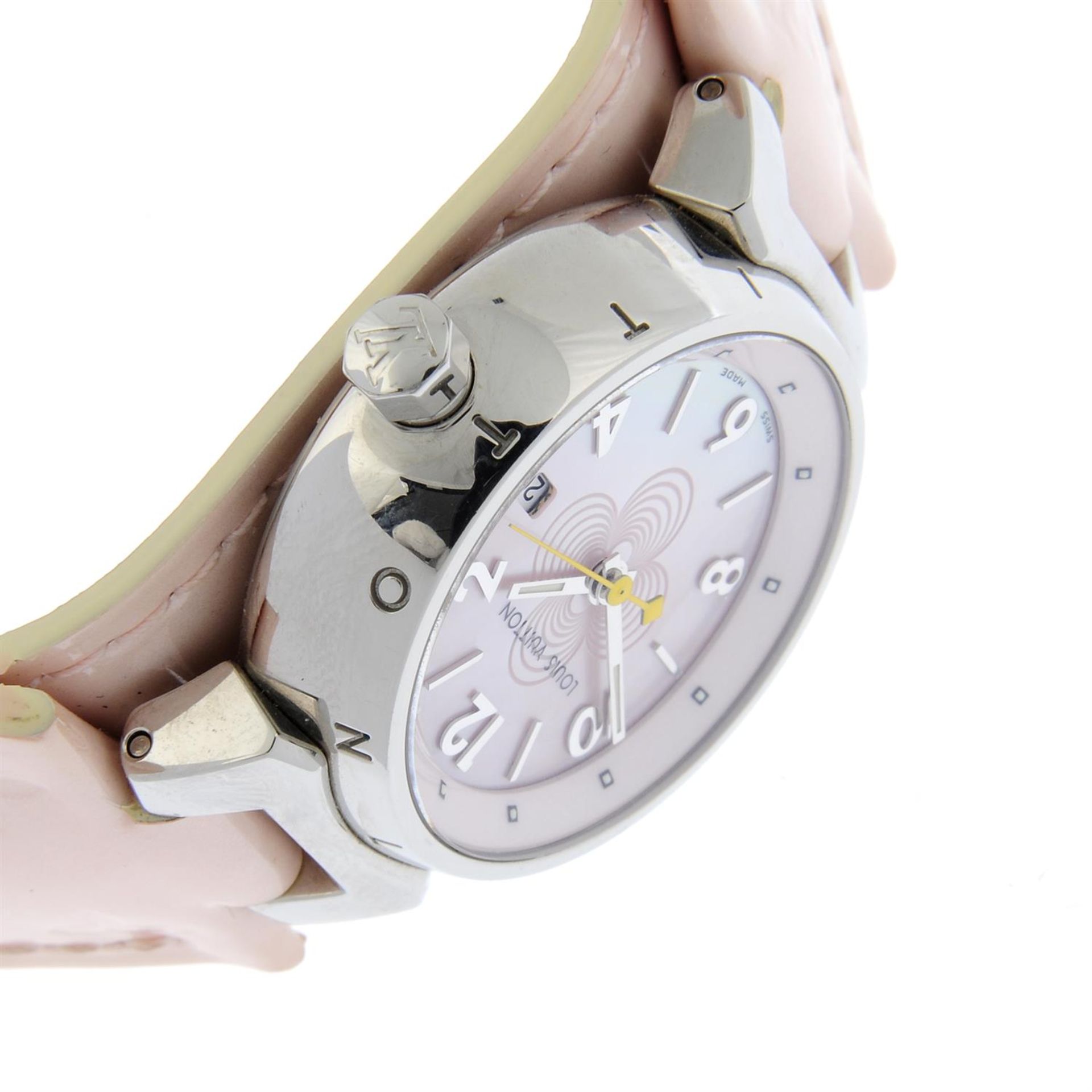LOUIS VUITTON - a stainless steel Tambour wrist watch, 28mm. - Image 3 of 3