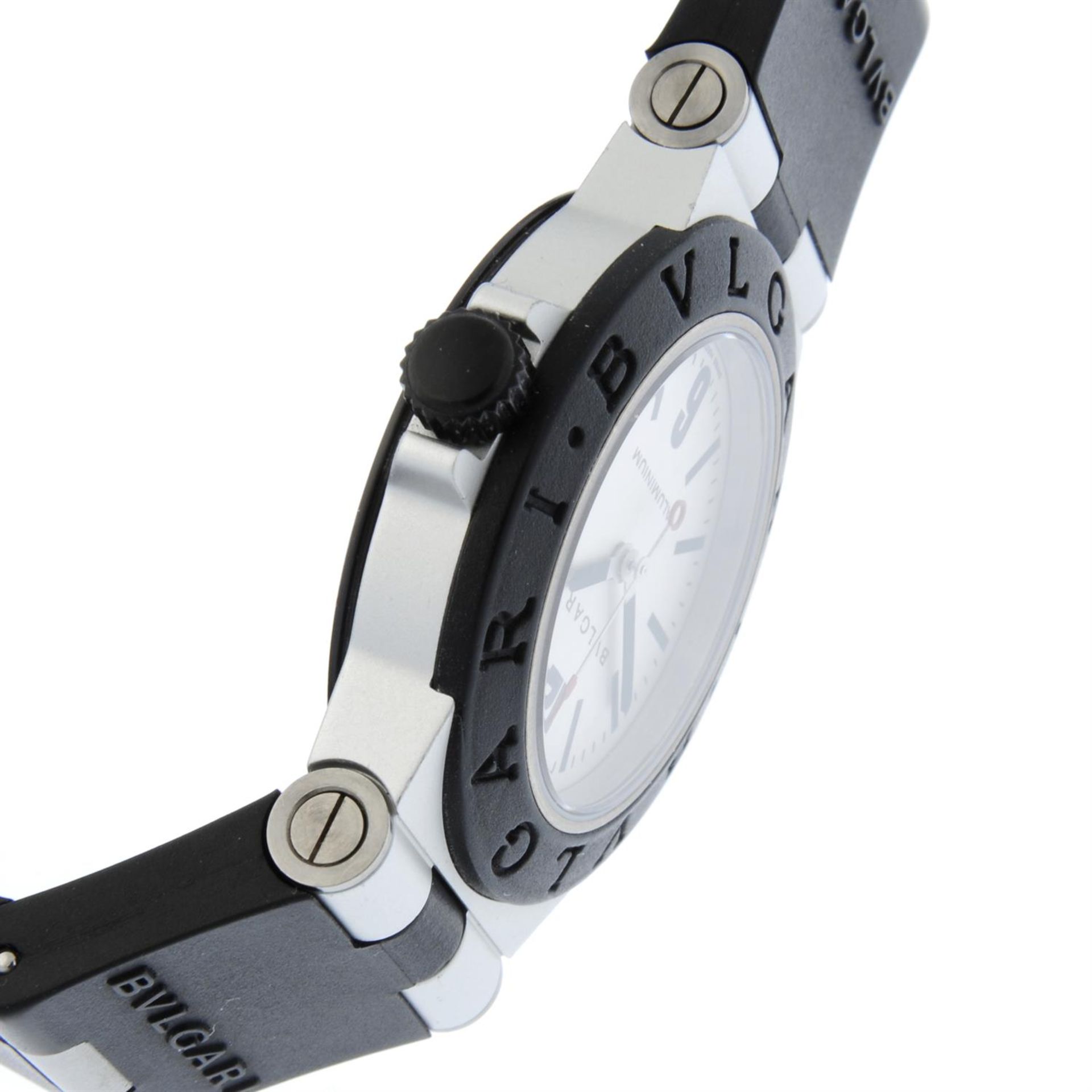 BULGARI - a bi-material Aluminium Diagono wrist watch, 32mm. - Image 3 of 6