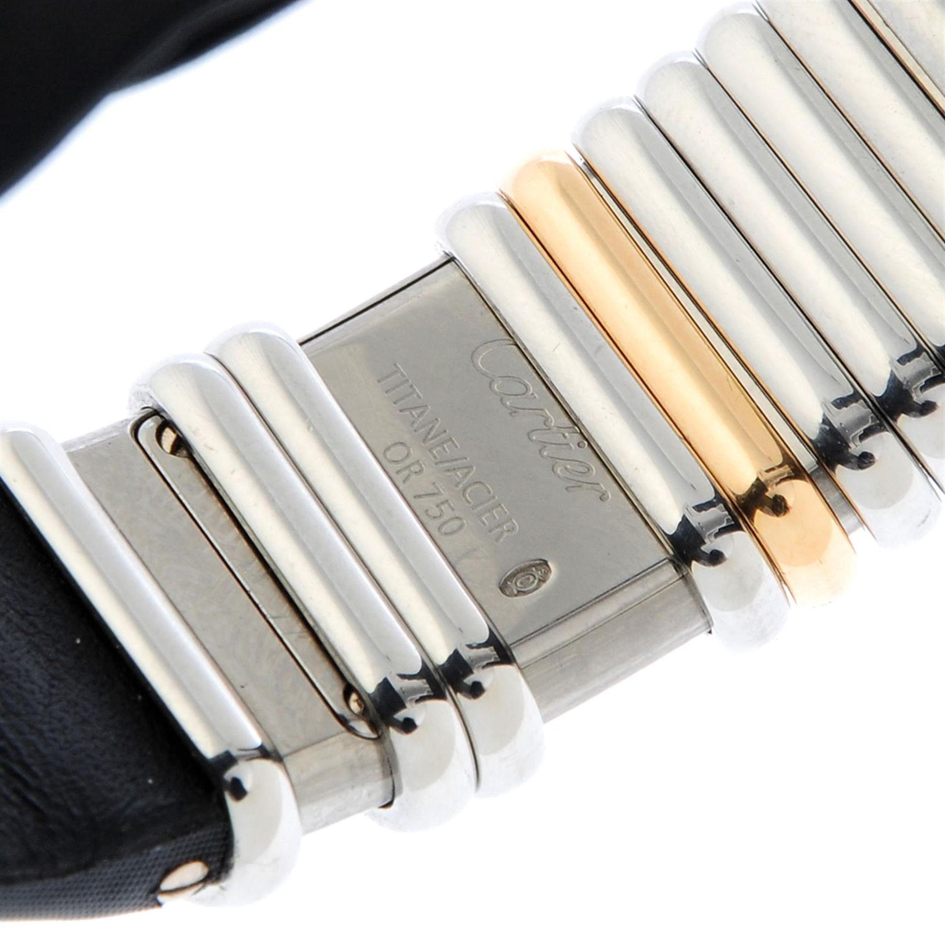 CARTIER - a bi-metal Declaration wrist watch, 19x39mm. - Image 2 of 6