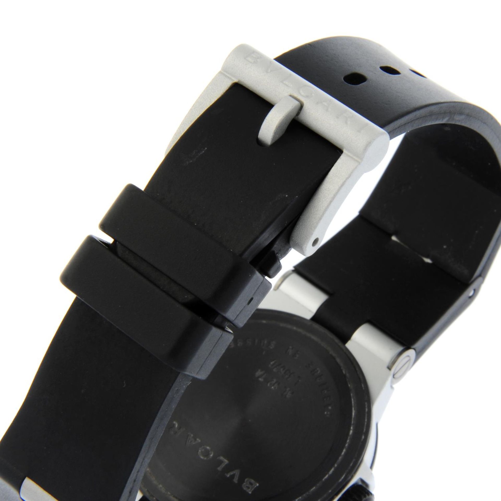 BULGARI - a bi-material Aluminium Diagono wrist watch, 32mm. - Image 2 of 6