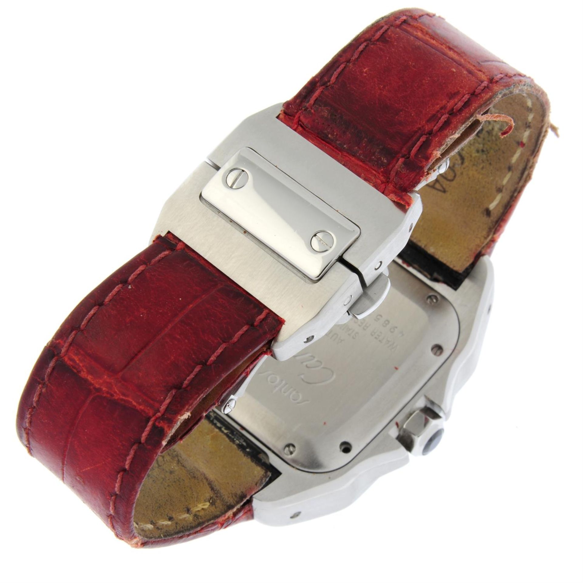 CARTIER - a stainless steel Santos 100 wrist watch, 33mm. - Bild 2 aus 5
