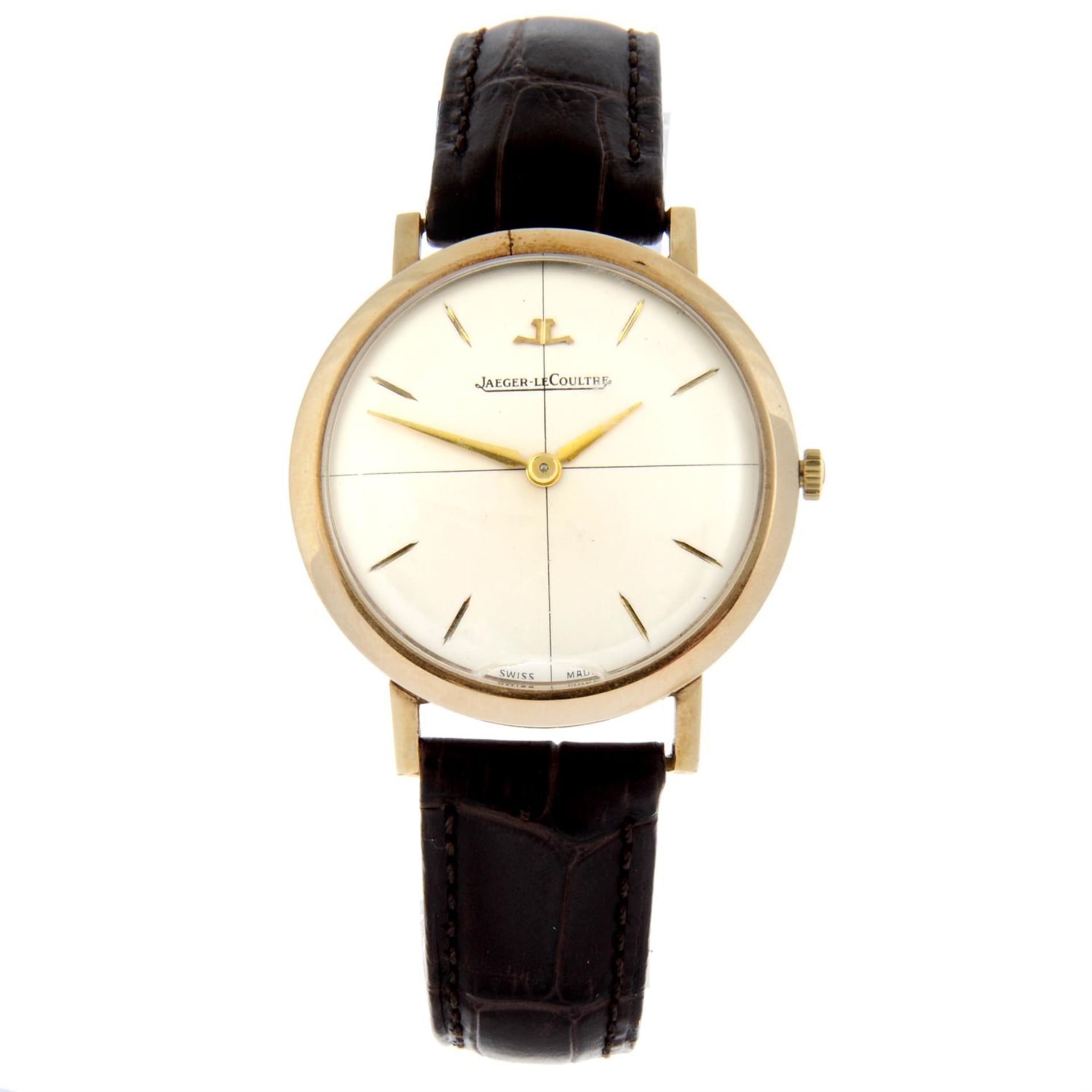 JAEGER-LECOULTRE - a 9ct yellow gold wrist watch, 33mm.