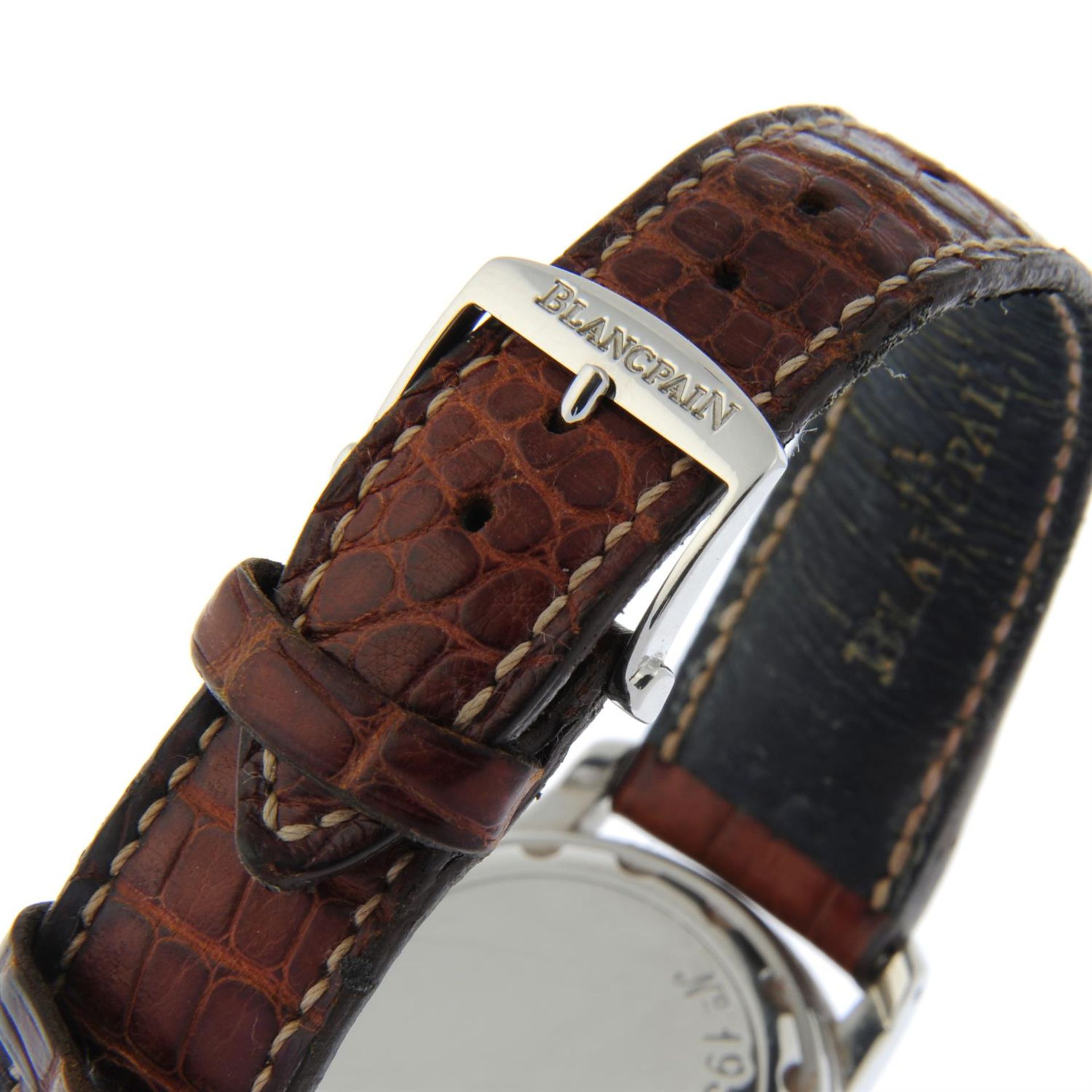 BLANCPAIN - a stainless steel Leman chronograph wrist watch, 38mm. - Bild 2 aus 6