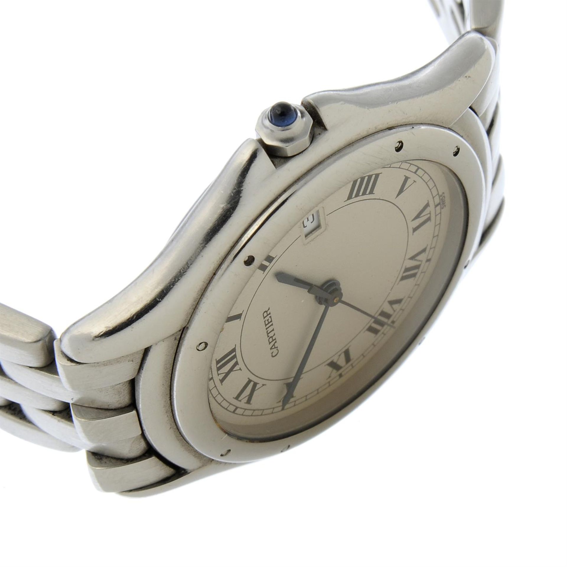 CARTIER - a stainless steel Cougar bracelet watch, 33mm. - Image 3 of 5