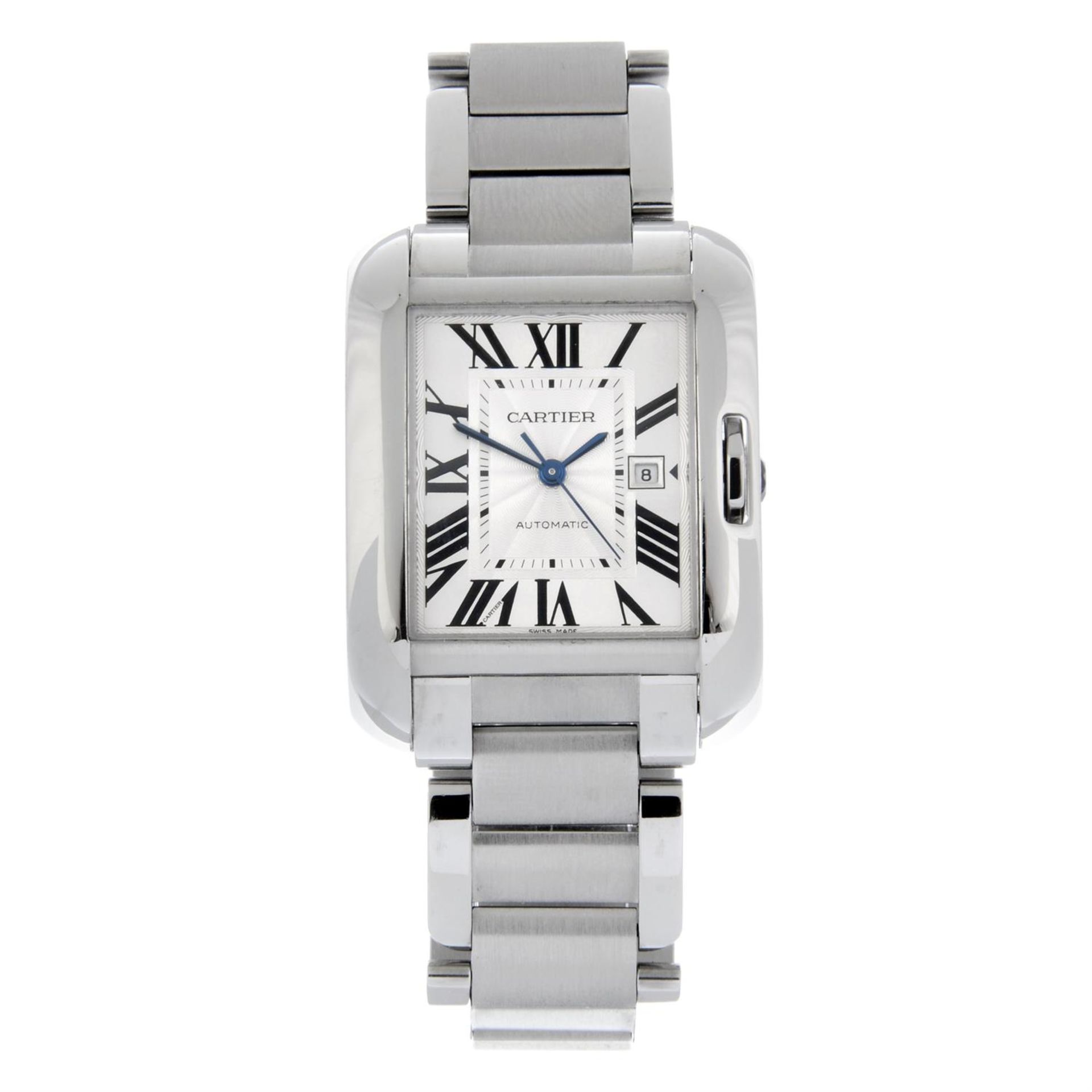 CARTIER - a stainless steel Tank Anglaise bracelet watch, 30mm.