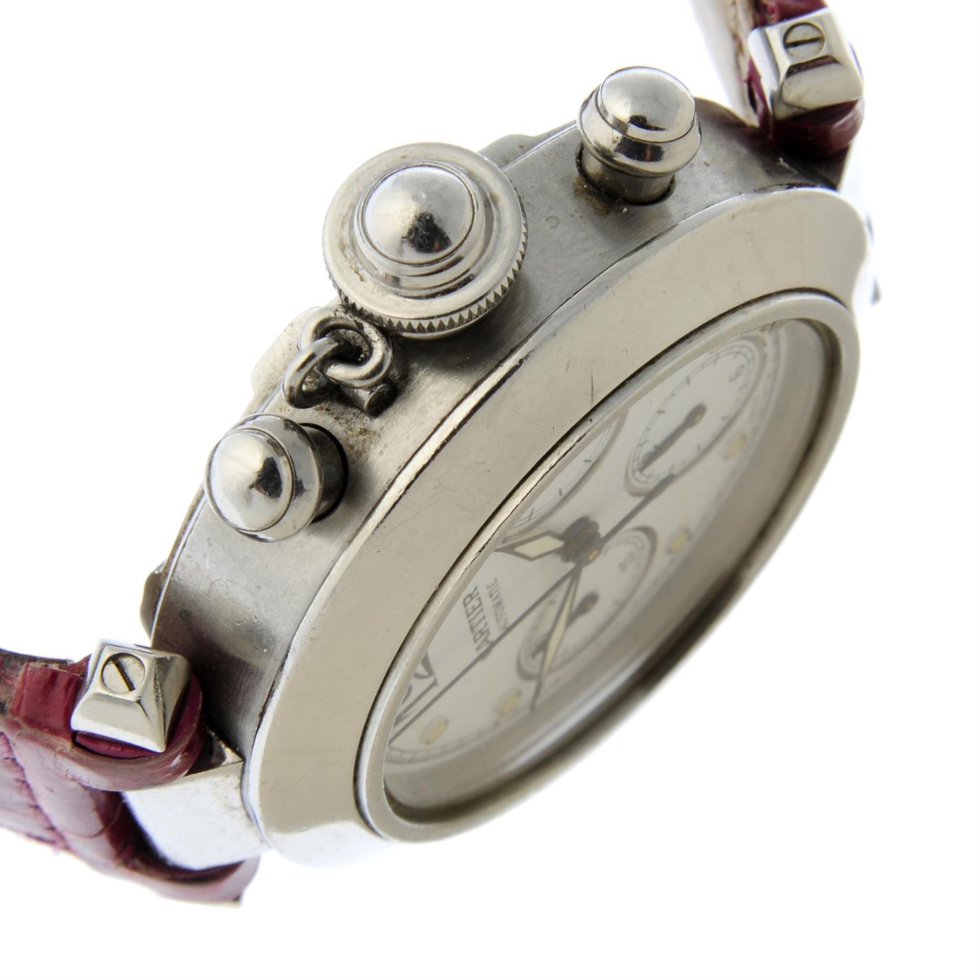 CARTIER - a stainless steel Pasha chronograph wrist watch, 36mm. - Image 3 of 5